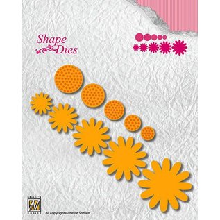 Nellie Snellen Stamping template: 4 flowers