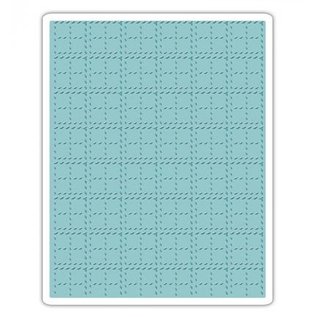 Prägefolder Embossing Folder: Tim Holtz, Stitched Plaid