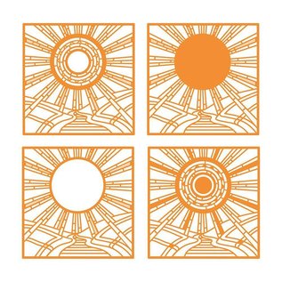 Tonic Studio´s Stamping templates: sunrise