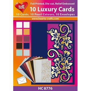 KARTEN und Zubehör / Cards 10 Luxury Doppelkarten mit Umschlägen