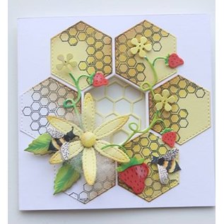 Joy!Crafts / Jeanine´s Art, Hobby Solutions Dies /  Punching stencils + stamps: bees