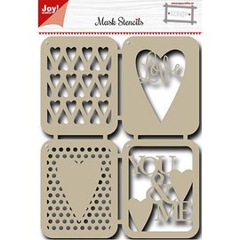 Joy!Crafts / Jeanine´s Art, Hobby Solutions Dies /  Maschera Stencil: Cuori