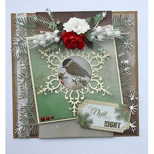 Joy!Crafts / Jeanine´s Art, Hobby Solutions Dies /  Ponsen sjabloon: pine takken en hulst