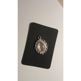 Embellishments / Verzierungen 1 Charm with 1 glass cabochon