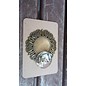 Embellishments / Verzierungen 1 Charm en Vintagelook con 1 cristal Cabouchon