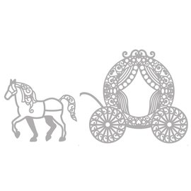 Marianne Design Cutting & Embossing Sjablonen: Paarden met koets