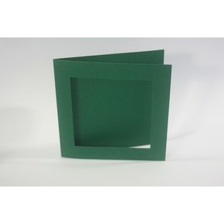 KARTEN und Zubehör / Cards 10 carte di lino PassePartout square in Christmas green