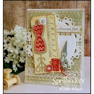 Spellbinders und Rayher Punching and embossing template: Sewing