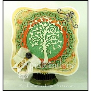 Spellbinders und Rayher Stansning - og emboss.templ, metal skabelon Pudsigt Tree