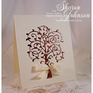 Spellbinders und Rayher Stansning - og emboss.templ, metal skabelon Pudsigt Tree