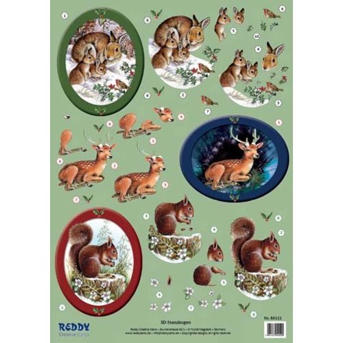 Bilder, 3D Bilder und ausgestanzte Teile usw... 3D-Stanzbogen Waldtiere, Hasen, Rehe, Eichhörnchen, zum 3d karten basteln, scrapbooking Bilder, 3D Bilder und ausgestanzte Teile usw... 3D-Stanzbogen Waldtiere, Hasen, Rehe, Eichhörnchen, zum 3d karten basteln, scrapbooking