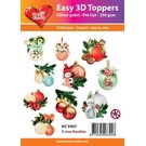 Bilder, 3D Bilder und ausgestanzte Teile usw... Progetto di Natale! 3D Easy Toppers: palle di Natale