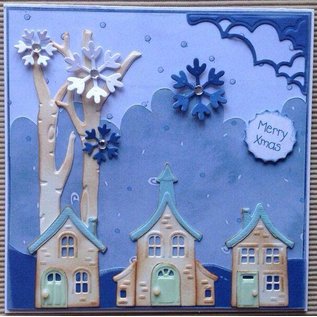 Leane Creatief - Lea'bilities und By Lene Cutting & Embossing die: pretty houses - ONLY 1 in stock!