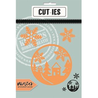 CUTIES Stamping- and pre-template: sphere with landscape