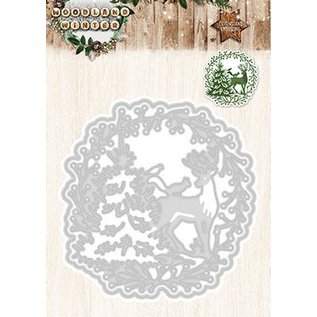 Studio Light Stamping templates: Wreath with reindeer and Christmas tree