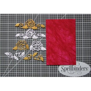 Spellbinders und Rayher cutting & embossing: Shapeabilities Camellia Accents Etched