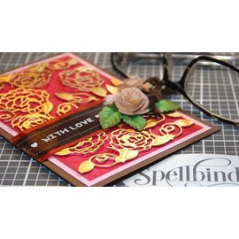 Spellbinders und Rayher Skæring og prægning: Shape Abilities Camellia Etched Accents