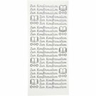 STICKER / AUTOCOLLANT Sticker, deutsche Text, "Zur Konfirmation"