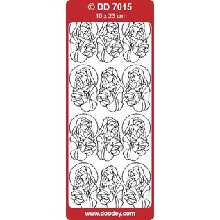 STICKER / AUTOCOLLANT Sticker Mary & Enfant Jésus en or