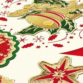 STICKER / AUTOCOLLANT Sticker with 18 detailed embossed Christmas motifs