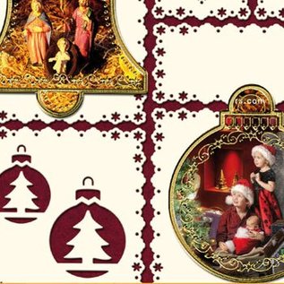 STICKER / AUTOCOLLANT Etiqueta: 6 bolas de Navidad y 6 klocken