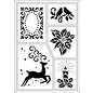 Schablonen, für verschiedene Techniken / Templates Flexible Stencils, A5, Weihnachtsmotive