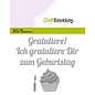 Craftemotions Cutting & Embossing: Congratulazioni Compleanno (DE) 11x9cm carta