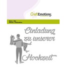 Craftemotions Cutting & Embossing: Einladung Hochzeit (DE) card 11x9cm