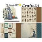 Designer Papier Scrapbooking: 30,5 x 30,5 cm Papier Kreativ-SET Nr.1 : Couture Kollektion + 1 Basis Karte + 1 Spitze Dekoband!