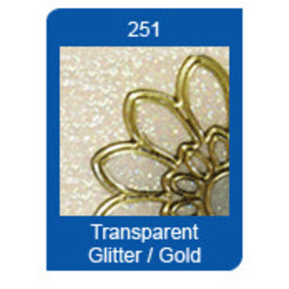 STICKER / AUTOCOLLANT Glitter decorative embroidery, 10 x 23cm, big stars, glitter-gold