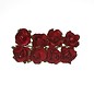 Embellishments / Verzierungen 8 flor de papel, rosas rojas