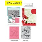 Sizzix Embossing mappen met bijpassende tekst stamp - slechts één beschikbaar!