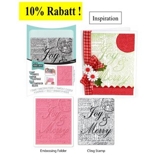 Sizzix Embossing folder with matching text stamp - only 1 in stock!