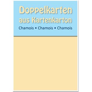 KARTEN und Zubehör / Cards Doppelkarten B6, chamois, 250 g / qm