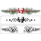Nellie Snellen Gennemsigtig / Clear Stamp: lags stempel med jul grænsen position