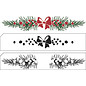 Nellie Snellen Transparentes / Borrar sello: Sello de capas con posición de frontera de la Navidad