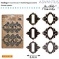 Embellishments / Verzierungen Frame and locks, 6 pieces, antique - back in stock!