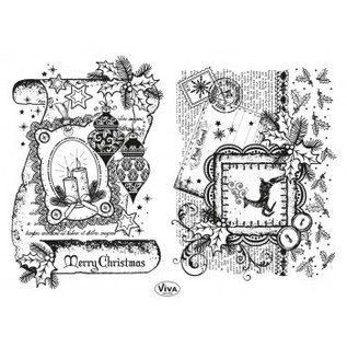 Stempel / Stamp: Transparent timbre transparent: Décor Scroll, Joyeux Noël