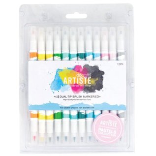 FARBE / STEMPELKISSEN Artiste permanent Dual Tips Marker pensel, maling Pastels Collection