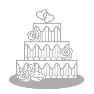 Spellbinders und Rayher Corte y estampación plantillas, pastel delicado, pastel de bodas