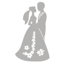 Spellbinders und Rayher pochoirs de coupe et gaufrage, couple de mariage