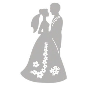 Spellbinders und Rayher Punching and embossing stencils, wedding couple