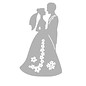 Spellbinders und Rayher Punching and embossing stencils, wedding couple