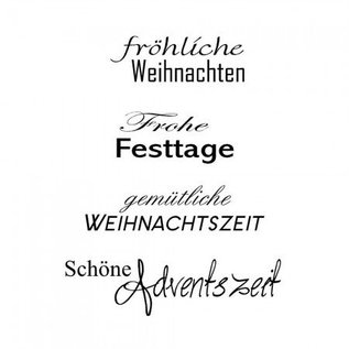 Stempel / Stamp: Transparent Stamp transparent, text German