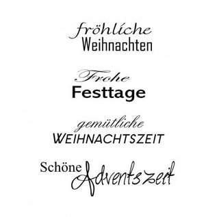 Stempel / Stamp: Transparent tampons transparents, texte allemand