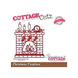 Cottage Cutz Cutting and embossing die: Christmas Fireplace