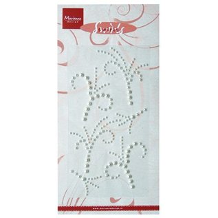 Marianne Design Swirls adhesive beads in Champagne white