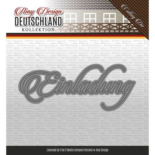 AMY DESIGN AMY DESIGN, Poinçonnage et gaufrage pochoirs: texte allemand: Invitation AMY DESIGN AMY DESIGN, Poinçonnage et gaufrage pochoirs: texte allemand: Invitation