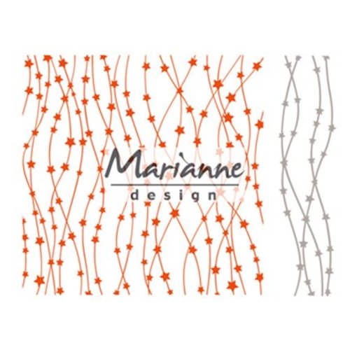 Marianne Design Embossing mapper + stansning skabelon med stjerner Marianne Design Embossing mapper + stansning skabelon med stjerner