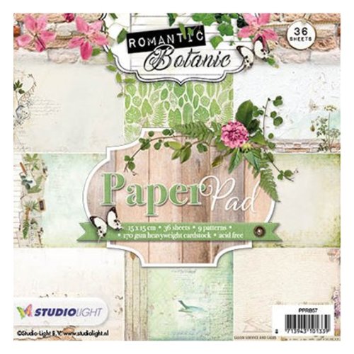 Karten und Scrapbooking Papier, Papier blöcke Designersblock 15,5 x 15,5 cm: Romantisch Botanic Karten und Scrapbooking Papier, Papier blöcke Designersblock 15,5 x 15,5 cm: Romantisch Botanic